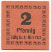 Rostock - Wiencke, H., Dampfmolkerei - - 31.3.1921 - 2 Pfennig