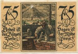Rotenburg - Kreissparkasse und Fleckensparkasse - 1.1.1921 - 75 Pfennig
