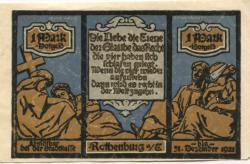 Rothenburg - Stadt - 24.6.1921 - 1 Mark