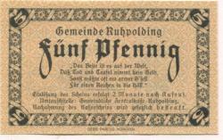 Ruhpolding - Gemeinde - 19.10.1920 - 5 Pfennig 