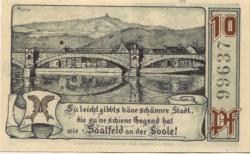 Saalfeld - Stadt - 1.4.1921 - 10 Pfennig 