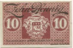 Saarlouis - Stadt - Oktober 1919 - 10 Pfennig