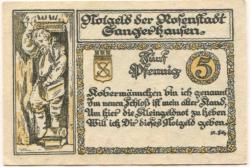 Sangerhausen - Stadt - 26.3.1921 - 5 Pfennig