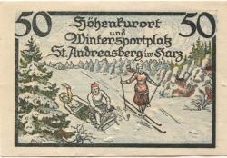 Sankt Andreasberg (heute: Braunlage) - Kurverwaltung - 1.10.1921 - 50 Pfennig