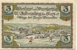 Sankt Andreasberg (heute: Braunlage) - Kurverwaltung - 1.10.1921 - 3 Mark
