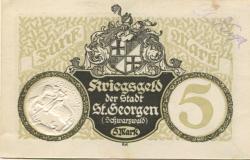 Sankt Georgen - Stadt - 1.11.1918 - 1.2.1919 - 5 Mark
