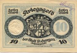 Sankt Georgen - Stadt - 1.11.1918 - 1.2.1919 - 10 Mark