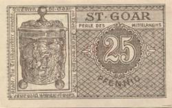 Sankt Goar - Stadt - 15.10.1920 - 25 Pfennig