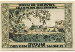 Sankt Magnus (heute: Bremen) - Gemeinde - 9.11.1921 - 31.1.1922 - 25 Pfennig