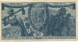Saulgau - Stadt - 15.2.1918 - 1.2.1920 - 50 Pfennig