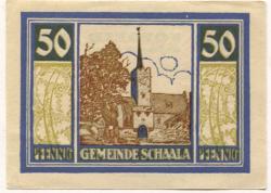 Schaala (heute: Rudolstadt) - Gemeinde - 15.6.1921 - 50 Pfennig