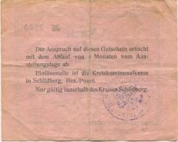 Schildberg (heute: PL-Ostrzeszow) - Kreis - 18.8.1914 - 1 Mark