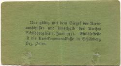 Schildberg (heute: PL-Ostrzeszow) - Kreis - - 1.6.1917 - 5 Pfennig