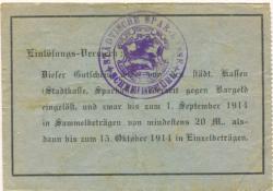 Schneidemühl (heute: PL-Pila) - Stadt - 12.8.1914 - 15.10.1914 - 2.50 Mark