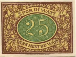 Schneverdingen - Sparkasse - 25.2.1921 - Ende 1922 - 25 Pfennig