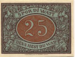 Schneverdingen - Sparkasse - 25.2.1921 - Ende 1922 - 25 Pfennig