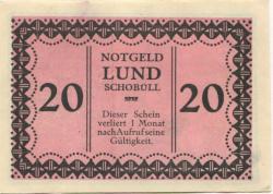 Schobüll-Lund (heute: Husum) - (Teil-)Gemeinde - -- - 20 Pfennig 