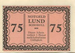 Schobüll-Lund (heute: Husum) - (Teil-)Gemeinde - -- - 75 Pfennig