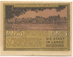 Schönberg - Stadt - - 31.5.1922 - 25 Pfennig