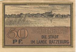 Schönberg - Stadt - - 31.5.1922 - 50 Pfennig