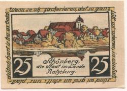 Schönberg - Stadt - - 1.1.1923 - 25 Pfennig