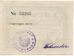 Schwabach - Stadt - 15.12.1918 - 50 Pfennig
