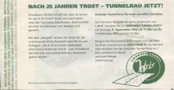 Schwäbisch Gmünd - Gmünder Tunnelbau-Initiative - 8.9.2002 - 1 Euro