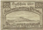 Schweidnitz (heute: PL-Swidnica) - Kreissparkasse - 15.1.1921 - 25 Pfennig 
