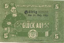 Senftenberg - Stadt - 24.6.1920 - 31.12.1921 - 5 Pfennig