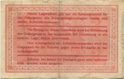 Sennelager (heute: Paderborn) - Kriegsgefangenenlager - 20.10.1916 - 2 Mark