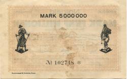 Siegen - Kreis, Stadt, Handelskammer und Berg- und Hüttenmännischer Verein eV - 24.8.1923 - 5 Millionen Mark