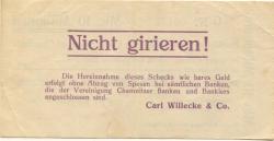 Siegmar (heute: Chemnitz) - Willecke, Carl, & Co. Bankhaus - 20.9.1923 - 10 Millionen Mark