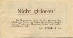 Siegmar (heute: Chemnitz) - Willecke, Carl, & Co. Bankhaus - 20.9.1923 - 50 Millionen Mark