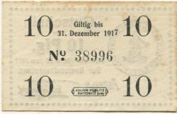 Siemianowitz (heute: PL-Siemianowice Slaskie) - Gemeinde - 30.6.1917 - 31.12.1917 - 10 Pfennig