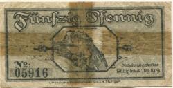 Singen - Stadt - 1.4.1918 - 50 Pfennig