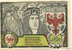 Soldin (heute: PL-Myslibórz) - Stadt - Mai 1921 - 50 Pfennig
