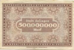 Solingen - Stadt - 20.9.1923 - 1.4.1924 - 500 Millionen Mark