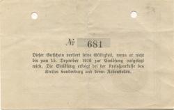 Sonderburg (heute: DK-Sønderborg) - Kreis - - 15.12.1918 - 50 Mark