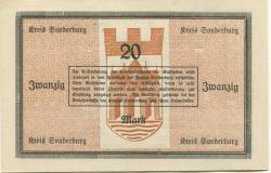 Sonderburg (heute: DK-Sønderborg) - Kreis - 8.11.1918 - 20 Mark