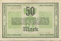Sonderburg (heute: DK-Sønderborg) - Kreis - 8.11.1918 - 50 Mark 
