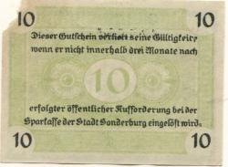 Sonderburg (heute: DK-Sønderborg) - Stadt - 15.5.1917 - 10 Pfennig 