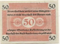 Sonderburg (heute: DK-Sønderborg) - Stadt - 15.5.1917 - 50 Pfennig 