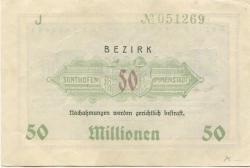 Sonthofen und Immenstadt - Bezirk - 15.9.1923 - ab 15.11.1923 - 50 Millionen Mark