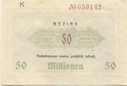 Sonthofen und Immenstadt - Bezirk - 15.9.1923 - ab 15.11.1923 - 50 Millionen Mark