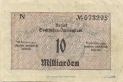 Sonthofen und Immenstadt - Bezirk - 15.9.1923 - ab 15.11.1923 - 10 Millarden Mark