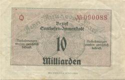 Sonthofen und Immenstadt - Bezirk - 15.9.1923 - ab 15.11.1923 - 10 Milliarden Mark
