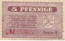Sorau (heute: PL-Zary) - Stadt - 1917 - 1.2.1919 - 5 Pfennig 