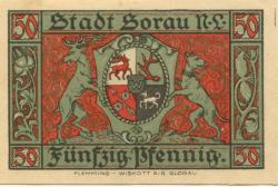Sorau (heute: PL-Zary) - Stadt - 1.3.1921 - 50 Pfennig