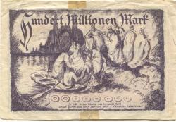 Speyer - Stadt - 21.9.1923 - 1.4.1924 - 100 Millionen Mark 