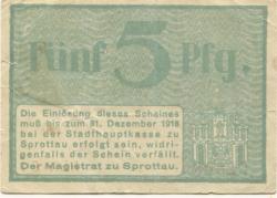 Sprottau (heute: PL-Szprotawa - Stadt) - 1917 - 31.12.1918 - 5 Pfennig